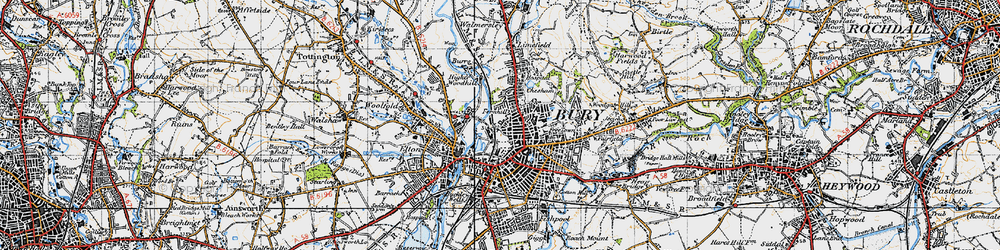 Old map of Fernhill in 1947