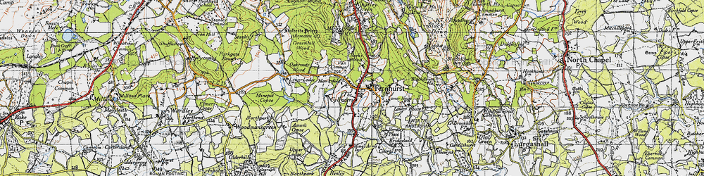 Old map of Fernhurst in 1940
