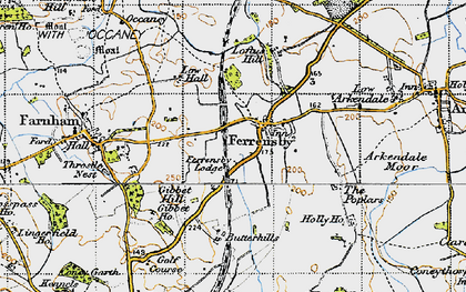 Old map of Ferrensby in 1947