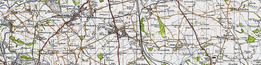 Old map of East Howle in 1947
