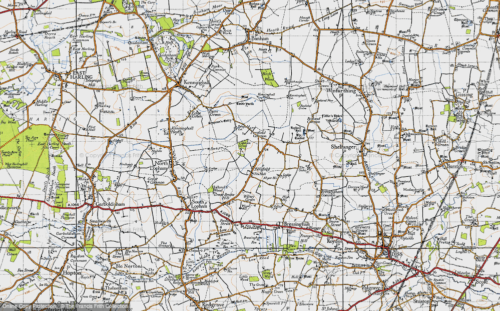 Old Map of Fersfield, 1946 in 1946