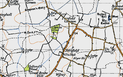 Old map of Fersfield in 1946
