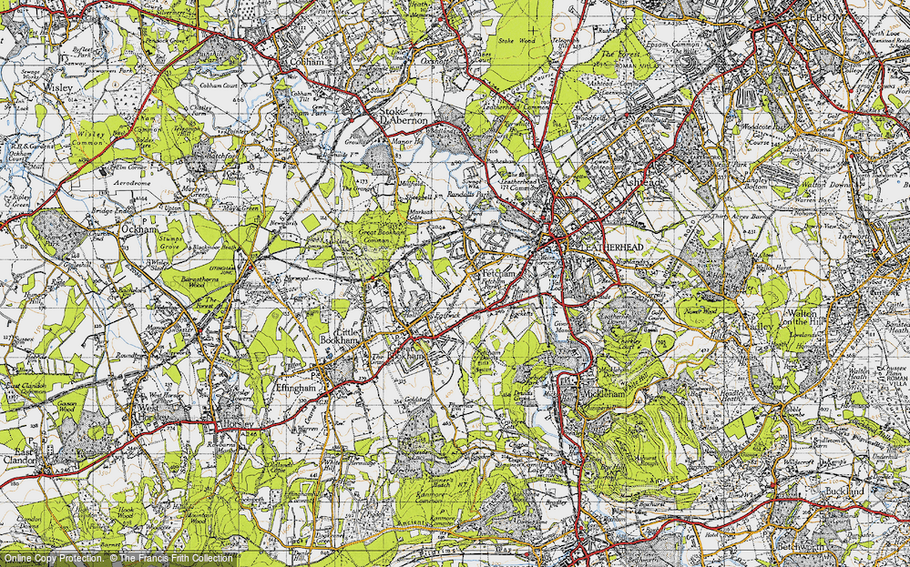 Old Map of Fetcham, 1945 in 1945