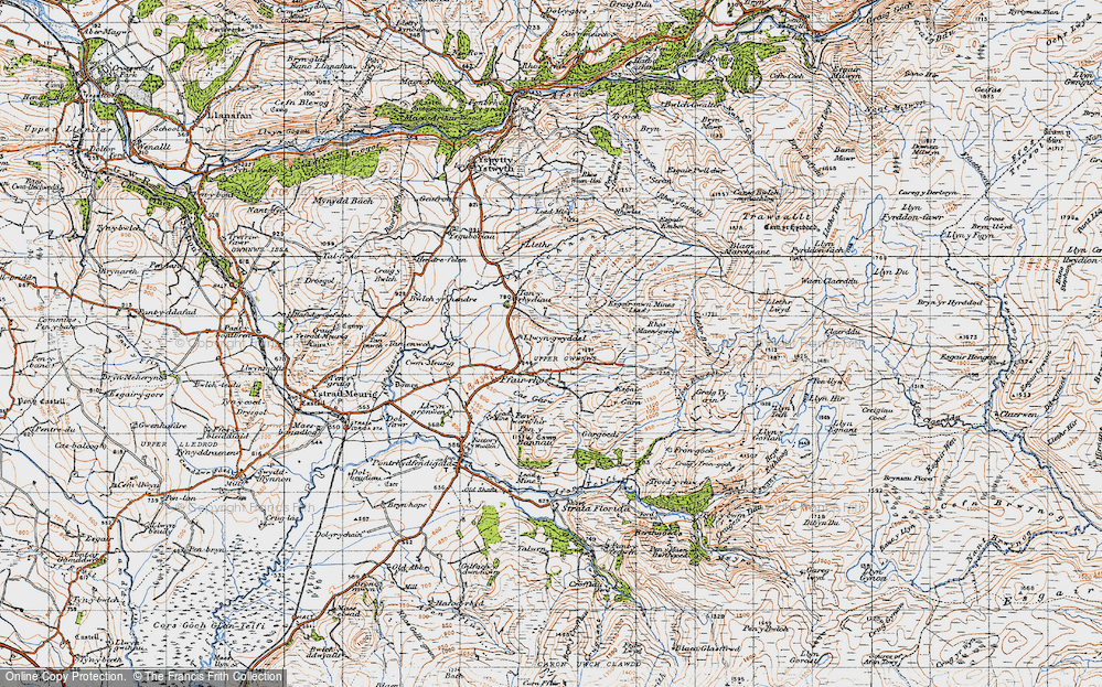 Old Map of Ffair-Rhos, 1947 in 1947