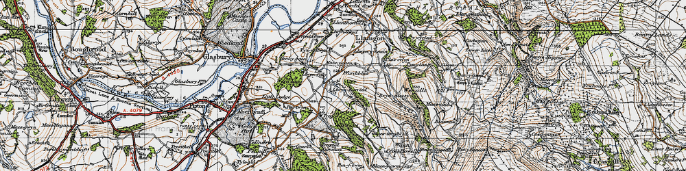 Old map of Brynglessy in 1947