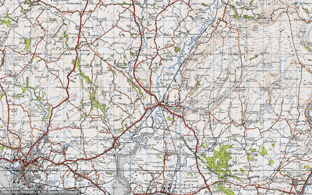 Old Map of Fforest, 1947 in 1947