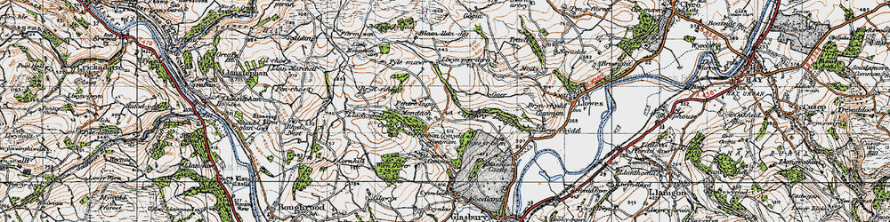 Old map of Blaenllundeg in 1947