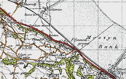 Old map of Ffynnongroyw in 1947