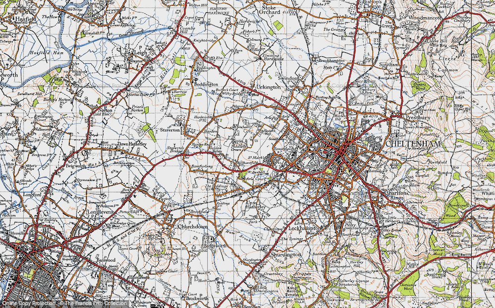 Old Map of Fiddler's Green, 1946 in 1946