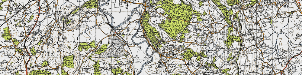 Old map of Fiddler's Green in 1947
