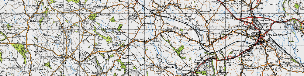 Old map of Bearsbrook in 1946