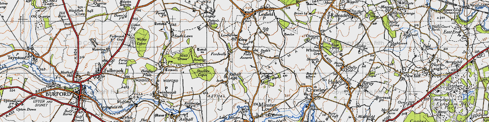 Old map of Field Assarts in 1946