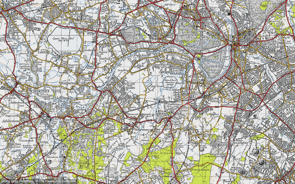 Old Map of Field Common, 1945 in 1945