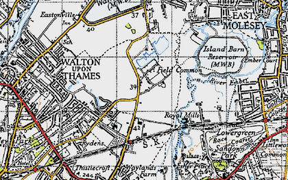 Old map of Field Common in 1945