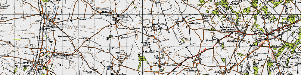 Old map of Field Dalling in 1946
