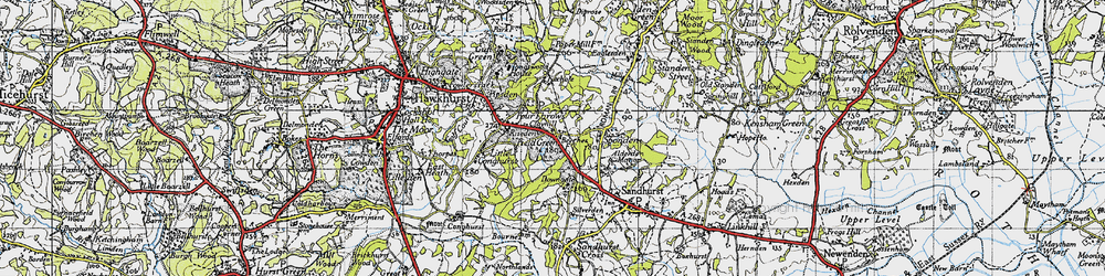 Old map of Alderden Manor in 1940