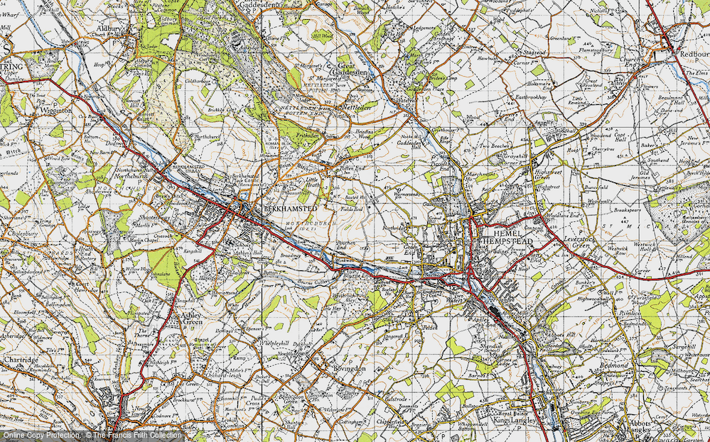 Old Map of Fields End, 1946 in 1946