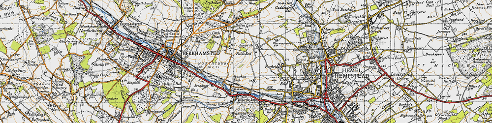 Old map of Fields End in 1946