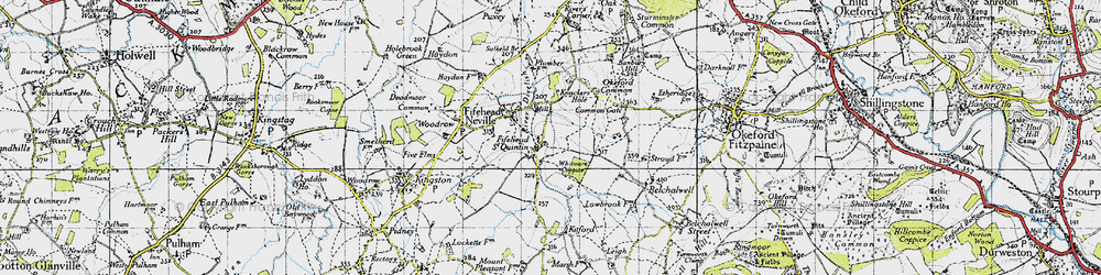Old map of Whitmore Coppice in 1945