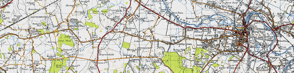 Old map of Fifield in 1945
