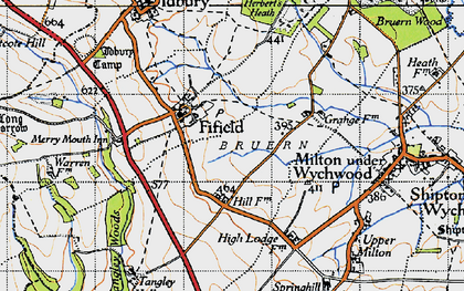 Old map of Fifield in 1946