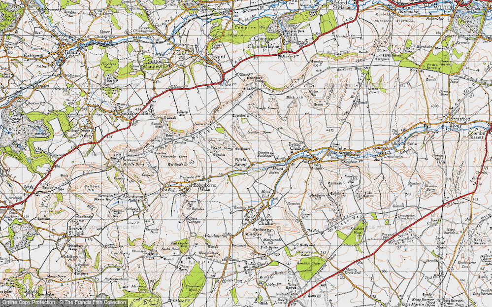 Old Map of Fifield Bavant, 1940 in 1940