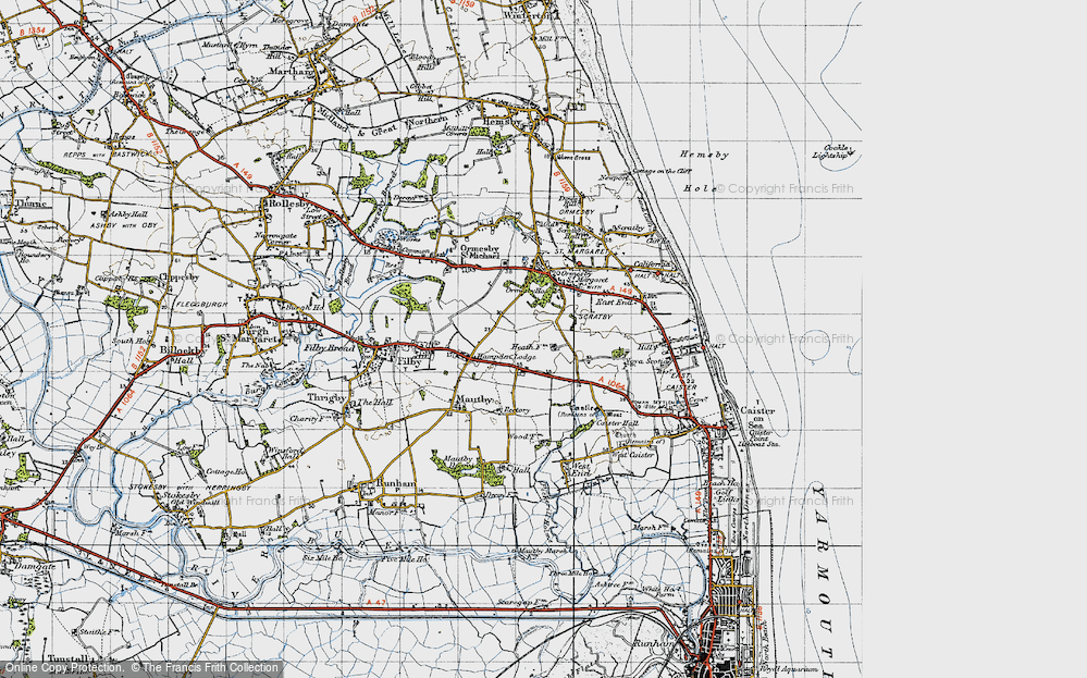 Old Map of Filby Heath, 1945 in 1945