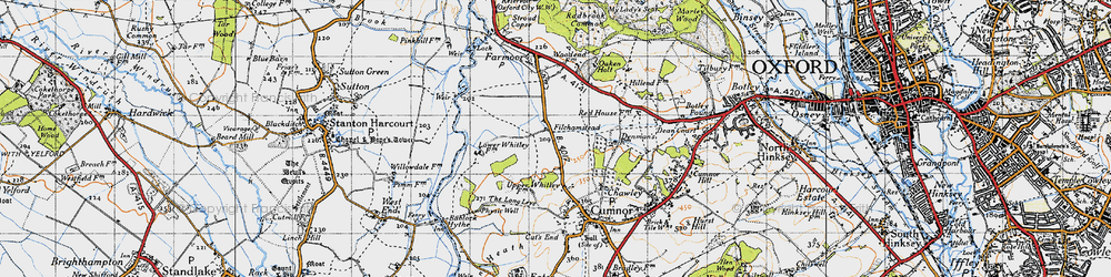 Old map of Filchampstead in 1947