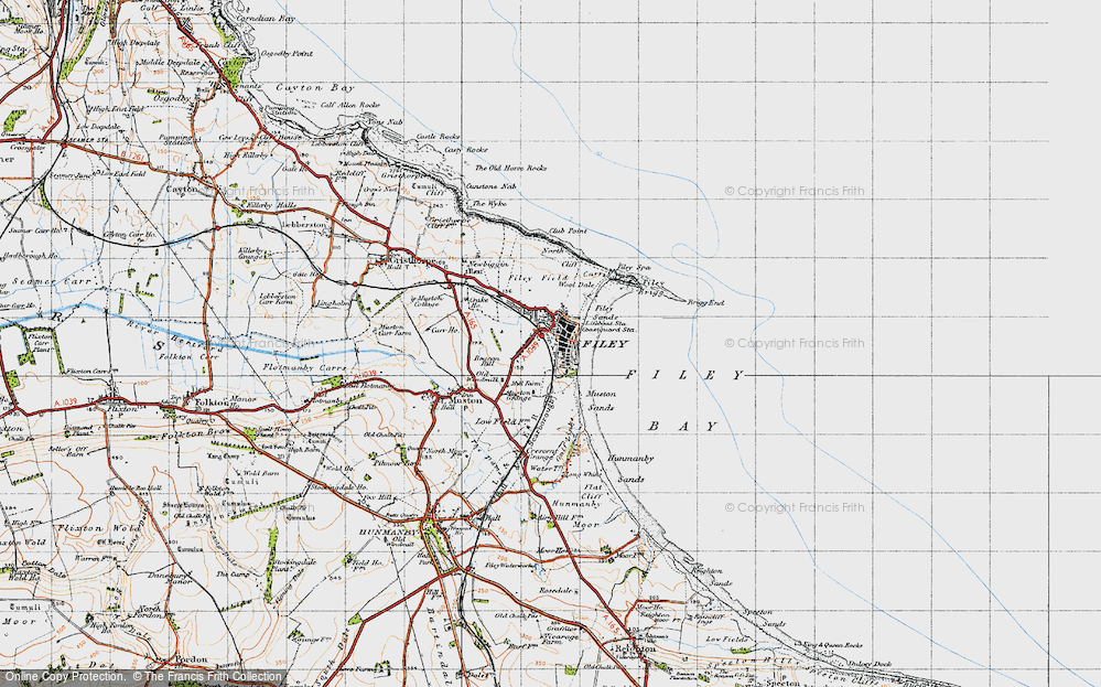 Old Map of Filey, 1947 in 1947