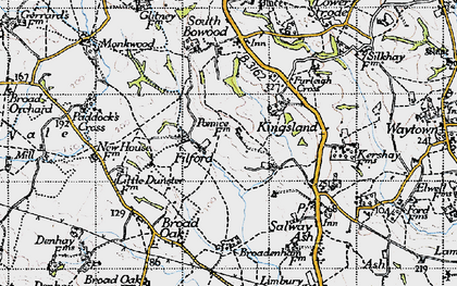 Old map of Filford in 1945
