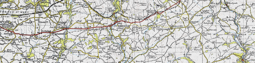 Old map of Filham in 1946