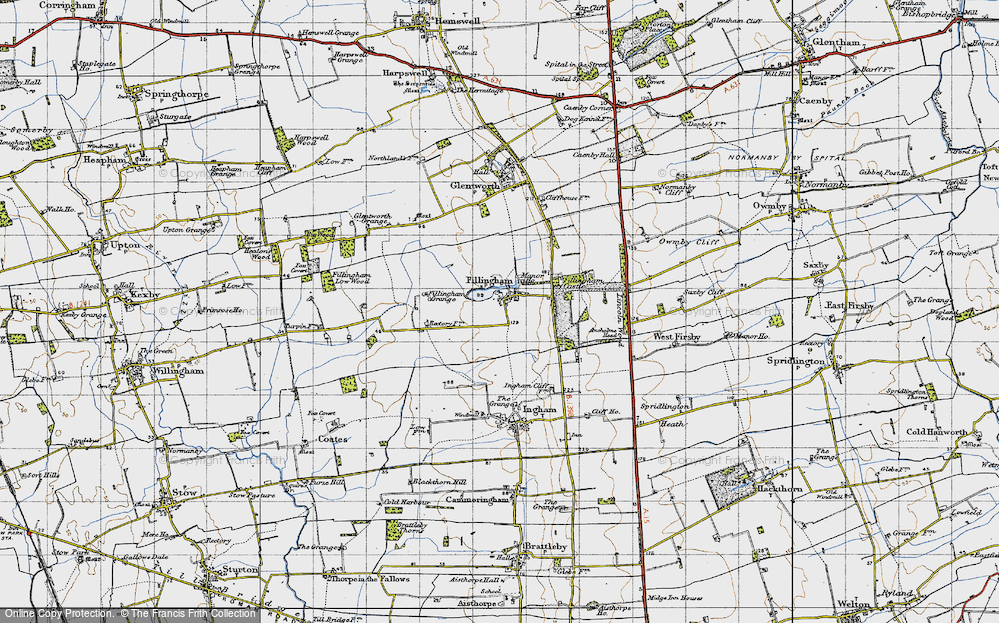 Old Map of Fillingham, 1947 in 1947