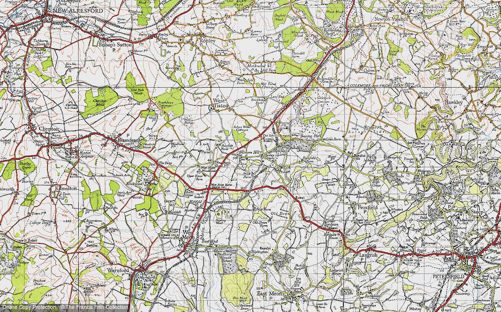 Old Map of Filmore Hill, 1945 in 1945