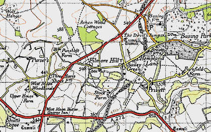 Old map of Filmore Hill in 1945