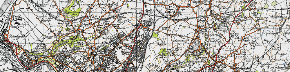 Old map of Filton in 1946