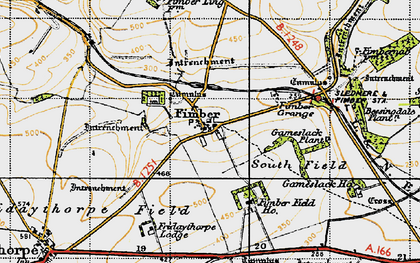 Old map of Burdale Warren in 1947