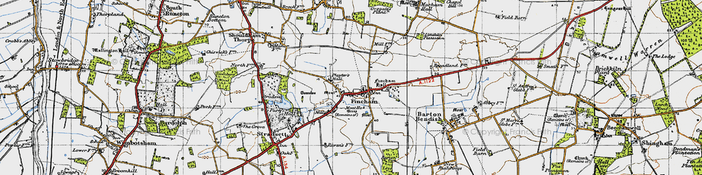 Old map of Fincham in 1946