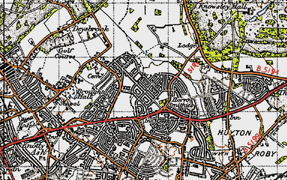 Old map of Fincham in 1947