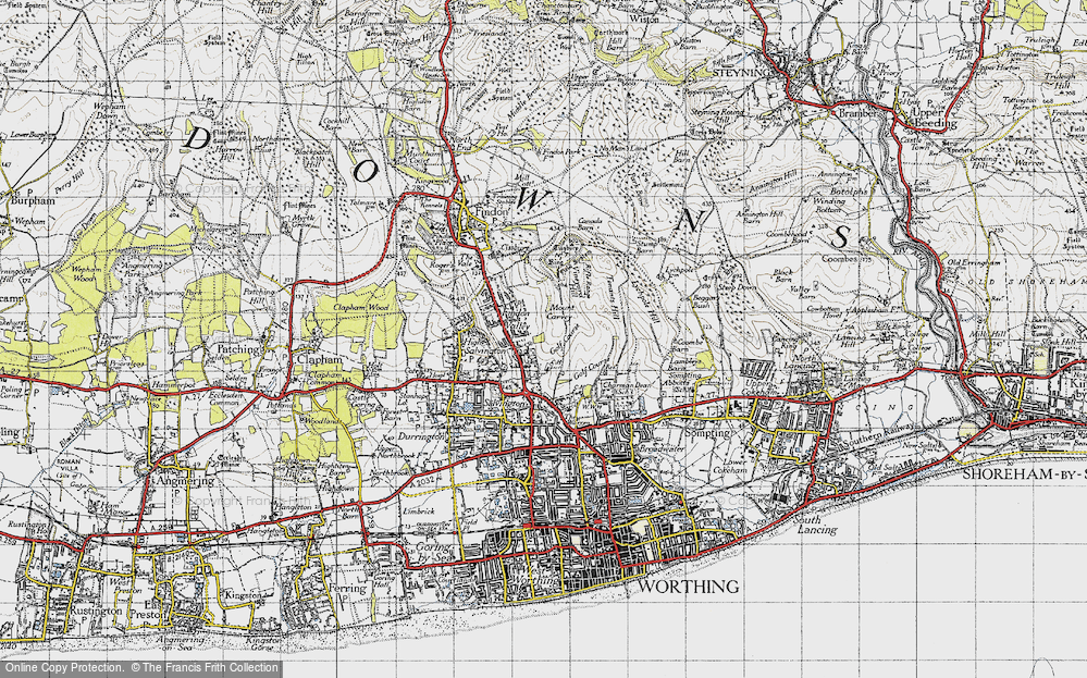 Old Map of Findon Valley, 1940 in 1940