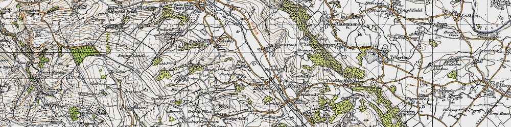 Old map of Fine Street in 1947