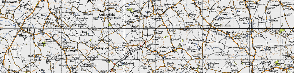 Old map of Fingal Street in 1946