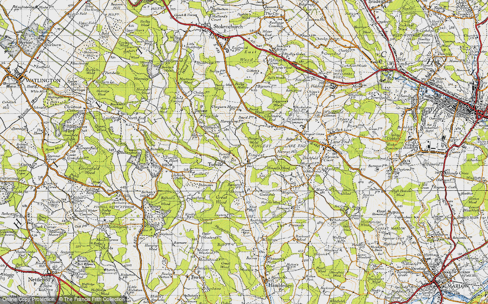 Old Map of Fingest, 1947 in 1947