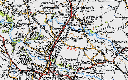 Old map of Finney Green in 1947