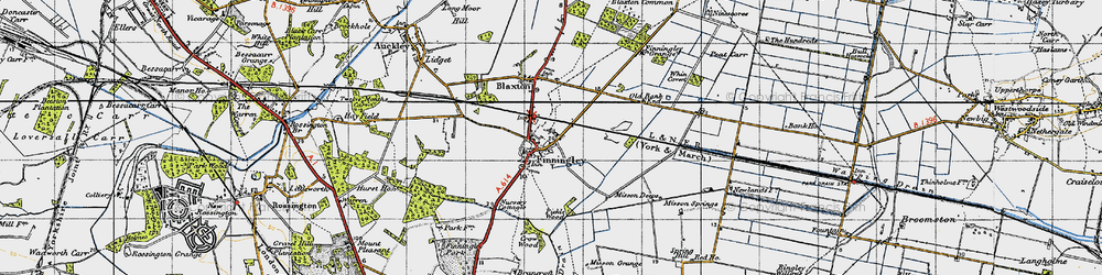 Old map of Brancroft in 1947