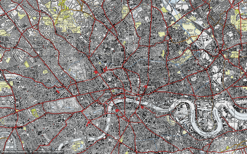 Old Map of Finsbury, 1946 in 1946