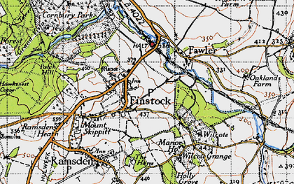 Old map of Wilcote Manor in 1946