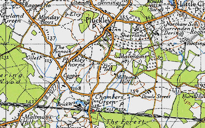 Old map of Fir Toll in 1940