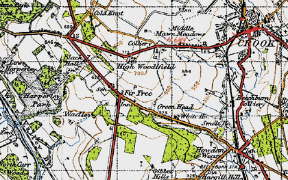 Old map of Fir Tree in 1947