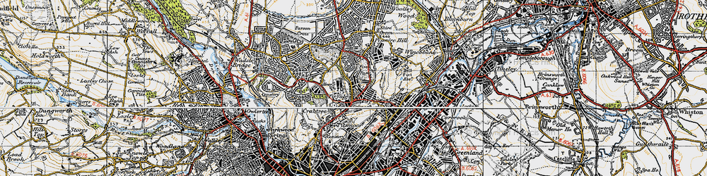 Old map of Fir Vale in 1947