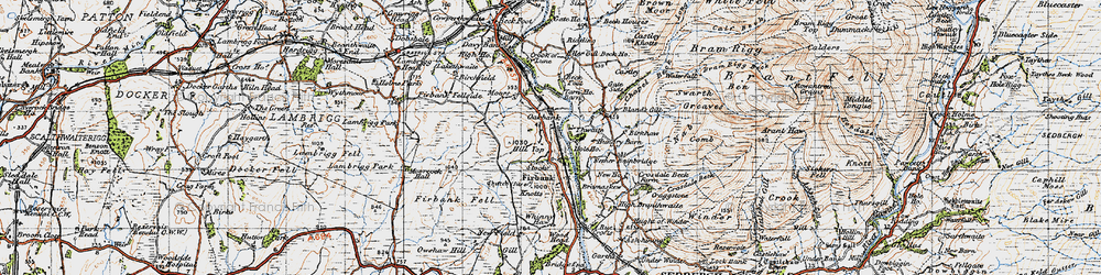 Old map of Thwaite in 1947